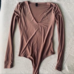 Nude lowcut bodysuit